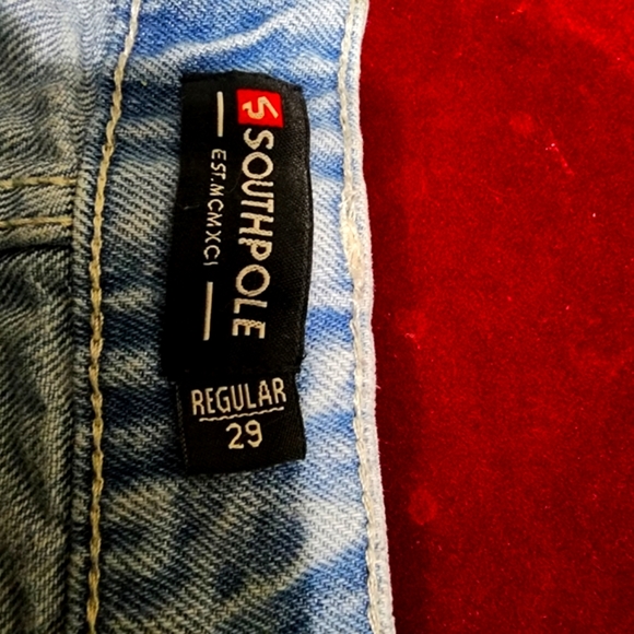 SouthPole bleached Distressed Jeans shorts - Picture 4 of 7